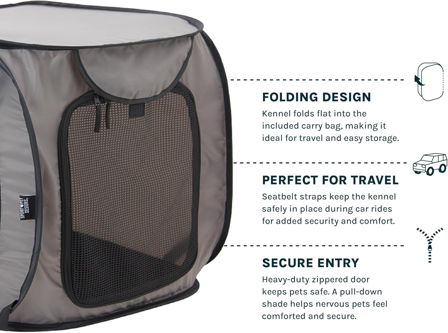 Large Pop Open Kennel, Portable Cat Cage Kennel, Waterproof Pet Bed, Carrier Collection