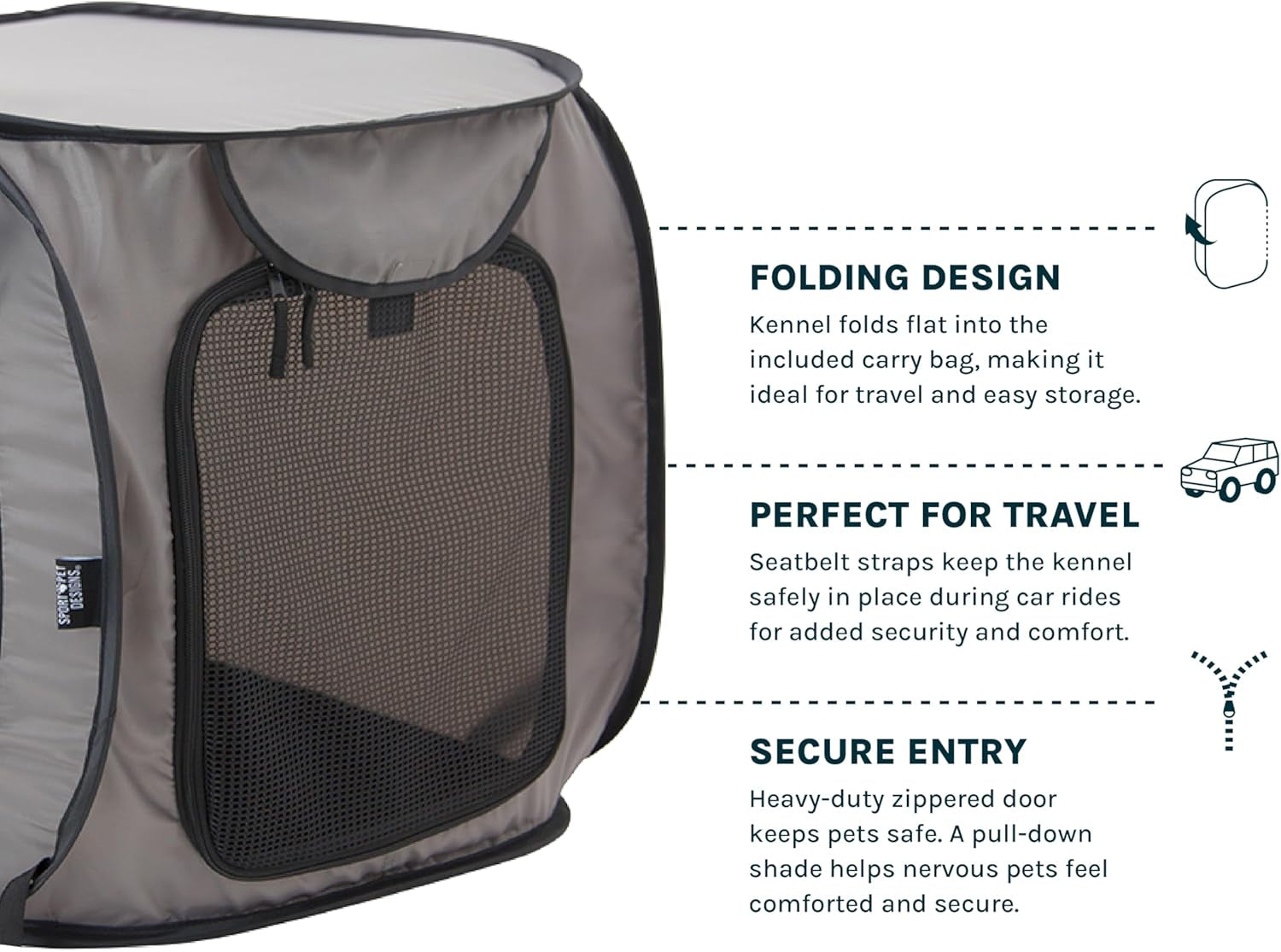 Large Pop Open Kennel, Portable Cat Cage Kennel, Waterproof Pet Bed, Carrier Collection