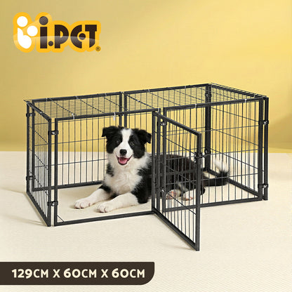 I.Pet Dog Cage Crate 24" Large Puppy Rabbit Cat Foldable Metal Kennel Portable