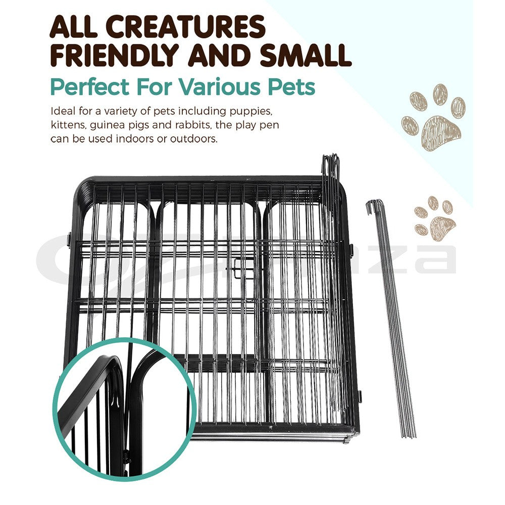 I.Pet Pet Dog Playpen Enclosure 8 Panel Cage 32" Puppy Exercise Fence Playpen XL
