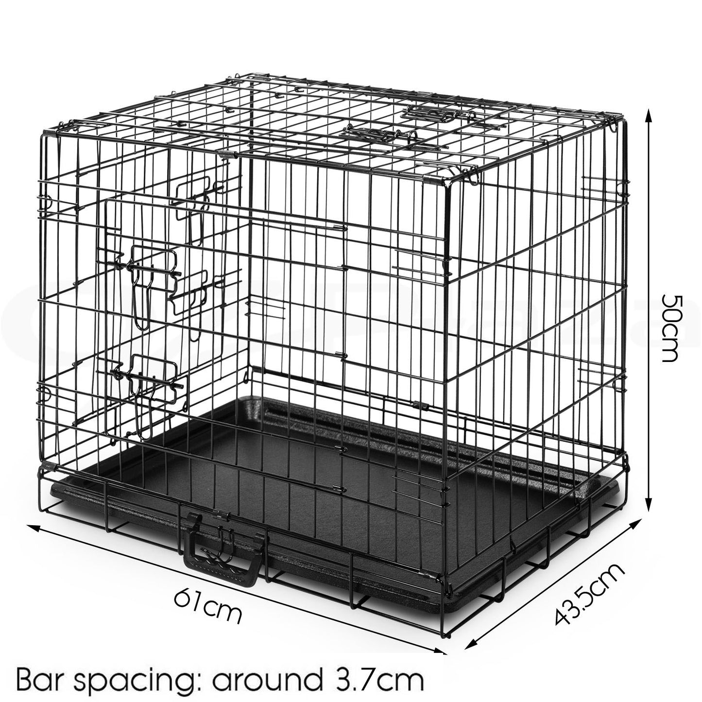 I.Pet Dog Cage Crate 24" Large Puppy Rabbit Cat Foldable Metal Kennel Portable
