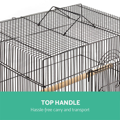 I.Pet Bird Cage Large Bird Cages Aviary Budgie Cage Parrot Pet Small Stand 88CM