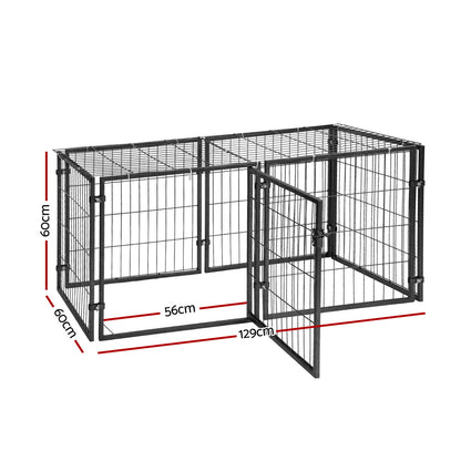 I.Pet Dog Cage Crate 24" Large Puppy Rabbit Cat Foldable Metal Kennel Portable