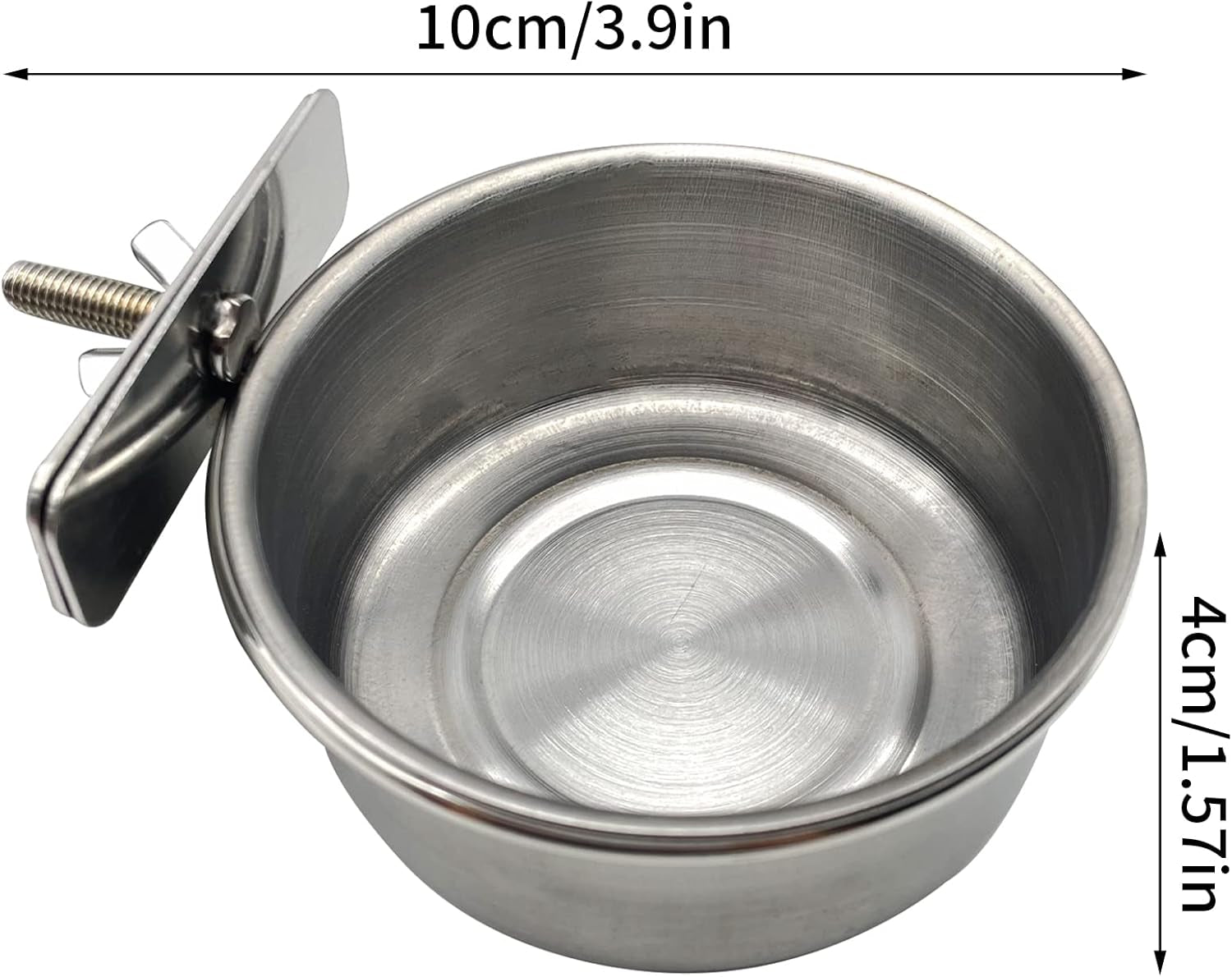 6 Pcs Bird Feeding Dish Cups Parrot Food Bowl Clamp Holder Coop Cup, Bird Cage Water Bowl for Parakeet African Greys Conure Cockatiels Lovebird Budgie Chinchilla