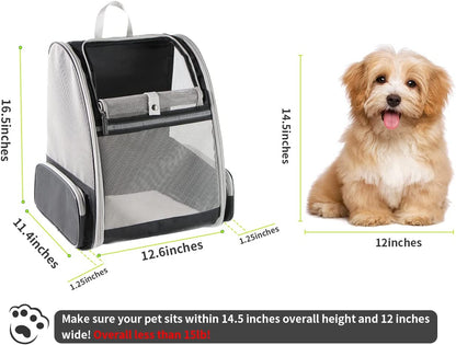 Innovative Traveler Bubble Backpack Pet Carriers for Cats and Dogs (Grey)