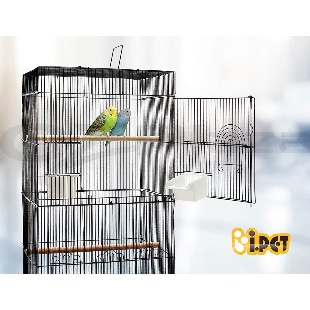 I.Pet Bird Cage Large Bird Cages Aviary Budgie Cage Parrot Pet Small Stand 88CM
