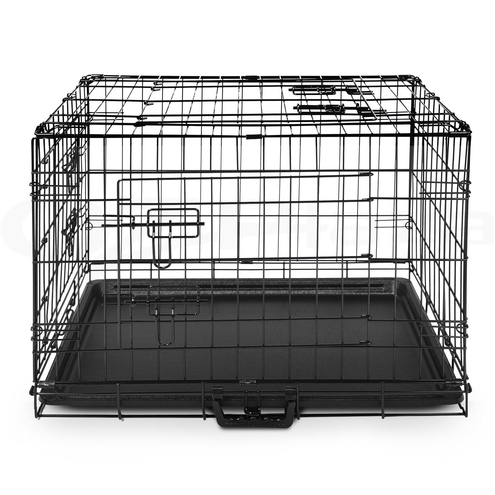 I.Pet Dog Cage Crate 24" Large Puppy Rabbit Cat Foldable Metal Kennel Portable