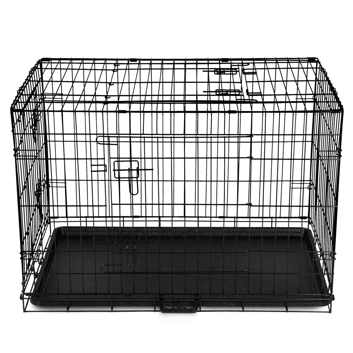 I.Pet Dog Cage Crate 24" Large Puppy Rabbit Cat Foldable Metal Kennel Portable