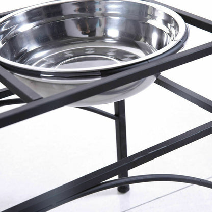 Pawz Pet Feeder Bowl Dual Elevated Raised Dog Puppy Stainless-Stee