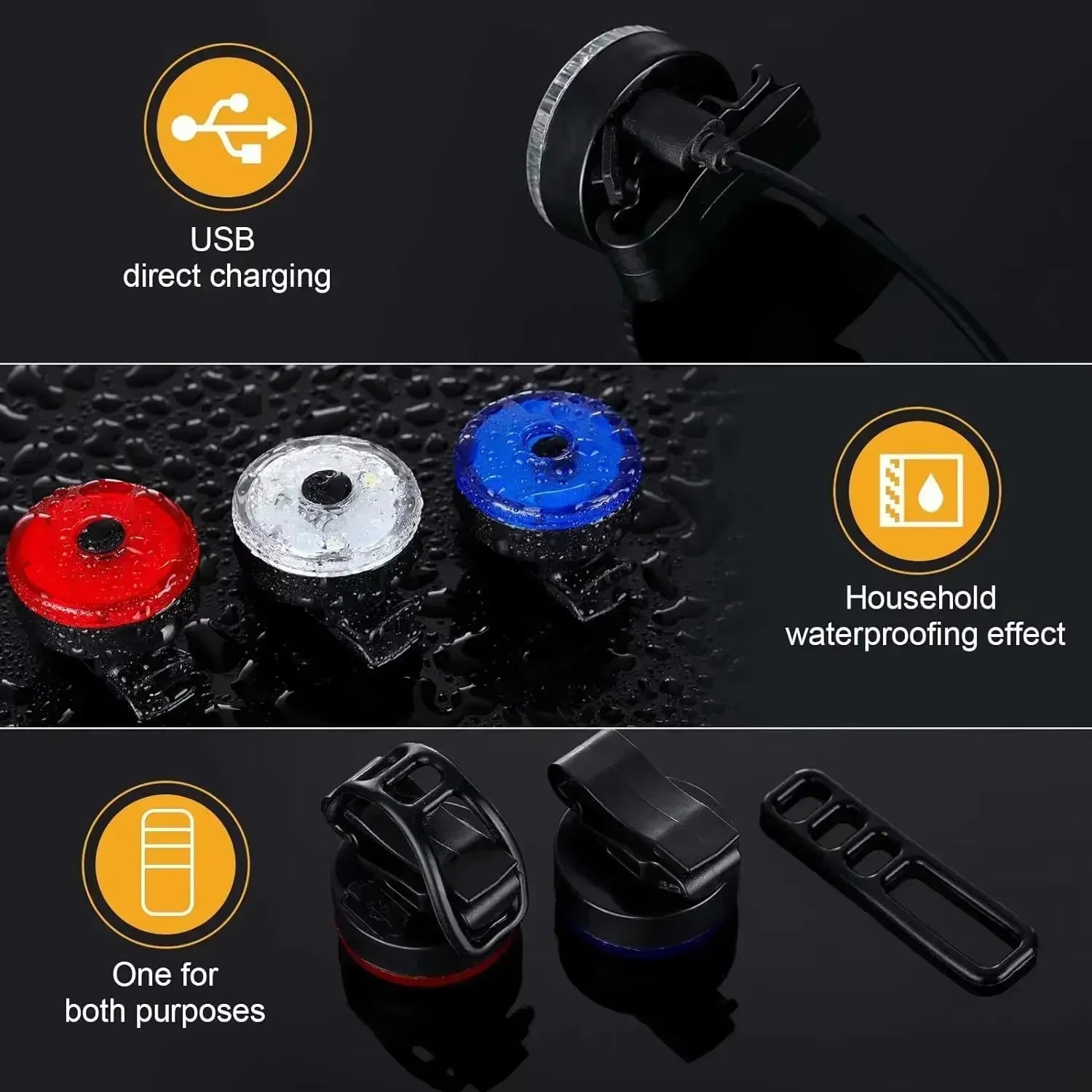 1-5Pcs LED Light Dog Collar Night Walking Pet Cat Glowing Pendant Safety Luminous Collar Dog USB Rechargeable 3 Modes Flashlight