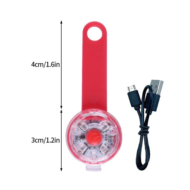 1-5Pcs LED Light Dog Collar Night Walking Pet Cat Glowing Pendant Safety Luminous Collar Dog USB Rechargeable 3 Modes Flashlight