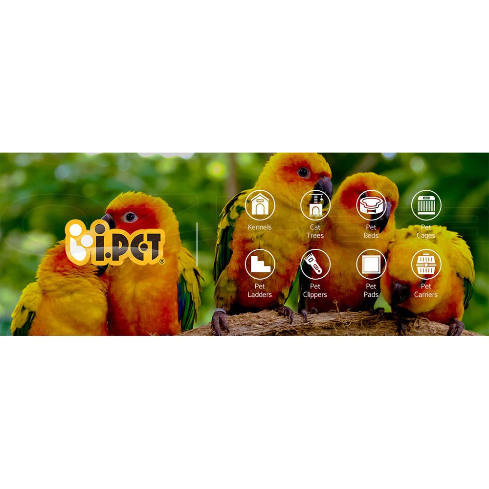 I.Pet Bird Cage Large Pet Cages Aviary Parrot Toys Budgie Stand-Alone Wheels