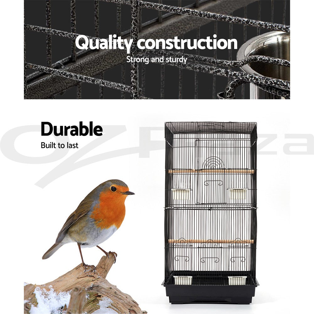 I.Pet Bird Cage Large Bird Cages Aviary Budgie Cage Parrot Pet Small Stand 88CM