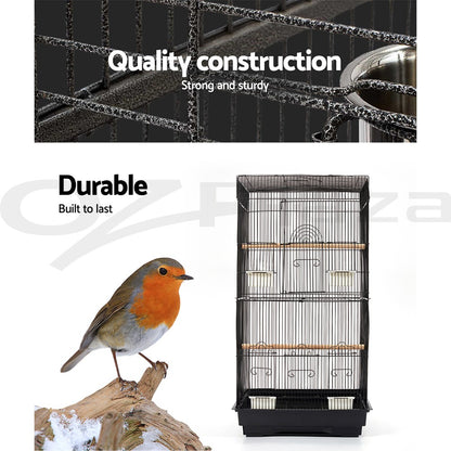 I.Pet Bird Cage Large Bird Cages Aviary Budgie Cage Parrot Pet Small Stand 88CM