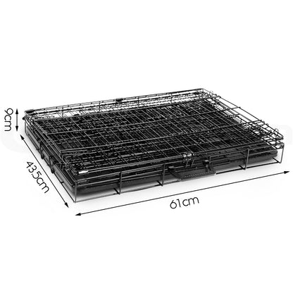 I.Pet Dog Cage Crate 24" Large Puppy Rabbit Cat Foldable Metal Kennel Portable