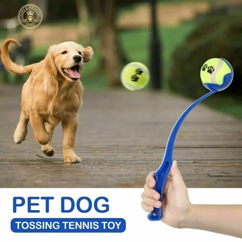 Pet Throwing Stick Dog Hand Throwing Ball Toys Pet Tennis Launcher Pole Outdoor Activities Dogs Training Toys Pet Supplies