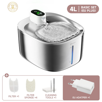 APETDOLA 4L Wireless Cat Water Fountain Auto Sensor Drinking Fountain for Cats Dog Drinker Pet Water Dispenser Accessories
