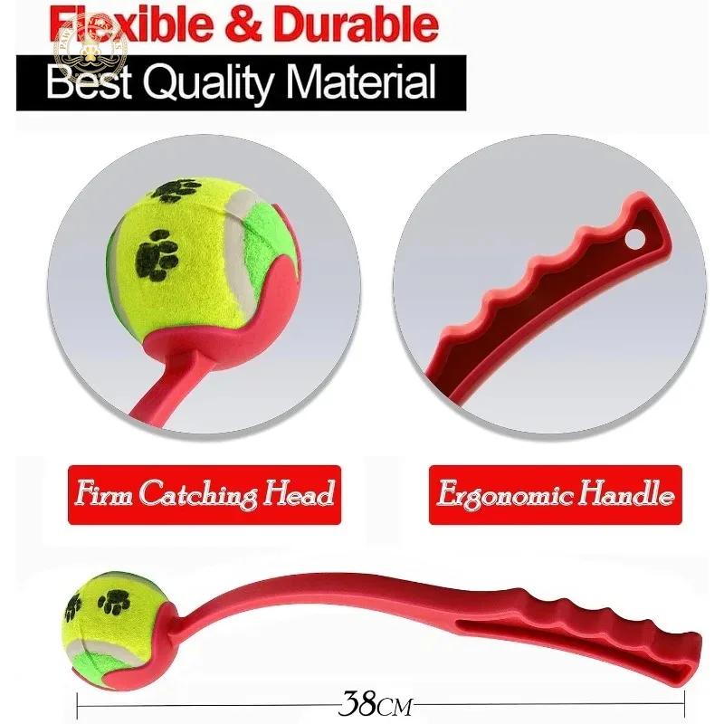 Pet Throwing Stick Dog Hand Throwing Ball Toys Pet Tennis Launcher Pole Outdoor Activities Dogs Training Toys Pet Supplies