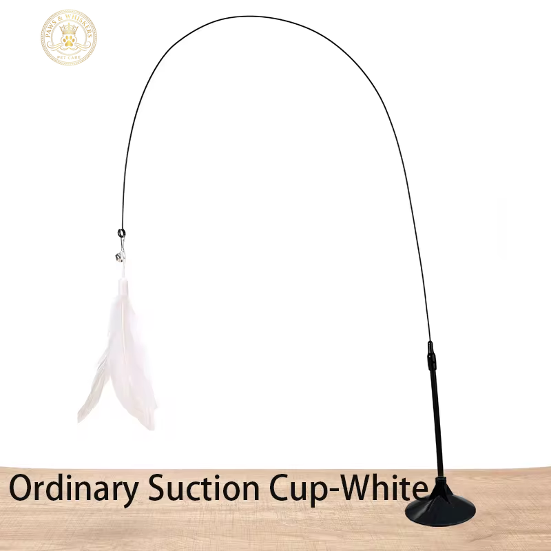 Interactive Cat Toy Handfree Cat Stick Playing Kitten Playing Teaser Wand Toy Suction Cup Bird/Feather Cat Wand Pet Supplies