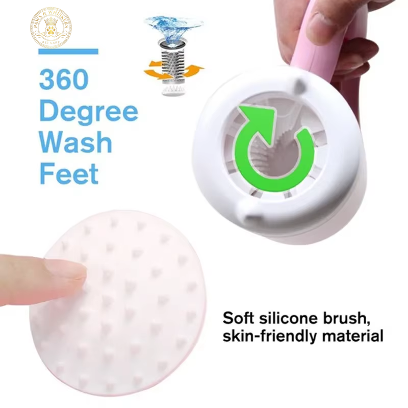 Outdoor Portable Pet Dog Paw Cleaner Cup Soft Silicone Foot Washer Clean Dog Paws One Click Manual Quick Feet Wash Cleaner