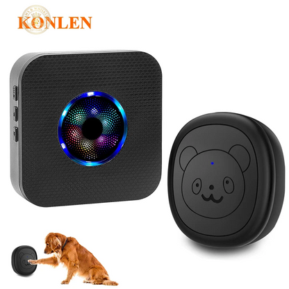 Smart Dog Doorbell Wireless for Potty Training Doggie Food Chime Door Bell Touch Button for Pet Puppy Ring to Go outside KONLEN