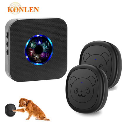 Smart Dog Doorbell Wireless for Potty Training Doggie Food Chime Door Bell Touch Button for Pet Puppy Ring to Go outside KONLEN