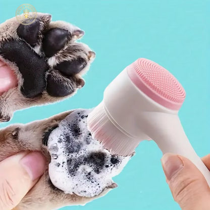 1Pc- Silicone Pet Paw Cleaner & Massage Brush - Dual-Sided Dog Grooming Tool for Healthy Coats and Claws