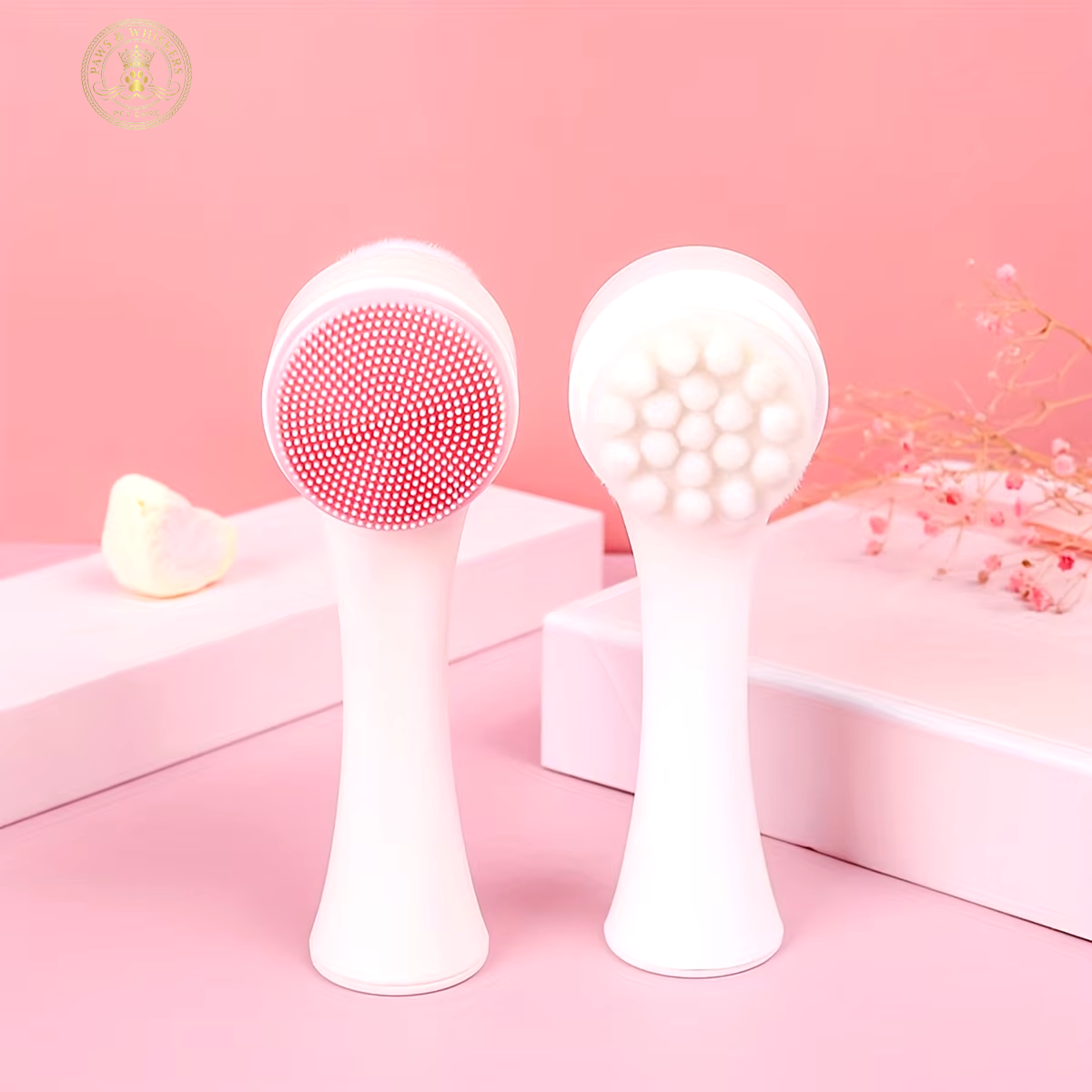 1Pc- Silicone Pet Paw Cleaner & Massage Brush - Dual-Sided Dog Grooming Tool for Healthy Coats and Claws