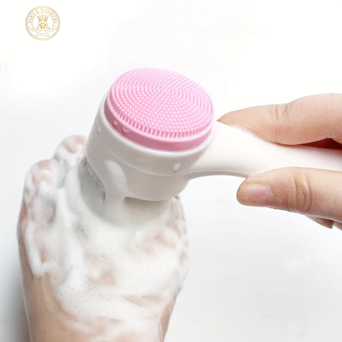 1Pc- Silicone Pet Paw Cleaner & Massage Brush - Dual-Sided Dog Grooming Tool for Healthy Coats and Claws