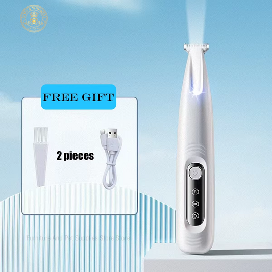 New Dog Paw Trimmer with LED Light Fully Waterproof Pet Hair Trimmer with LED Display Dog Clippers for Grooming 18Mm Widen Blade