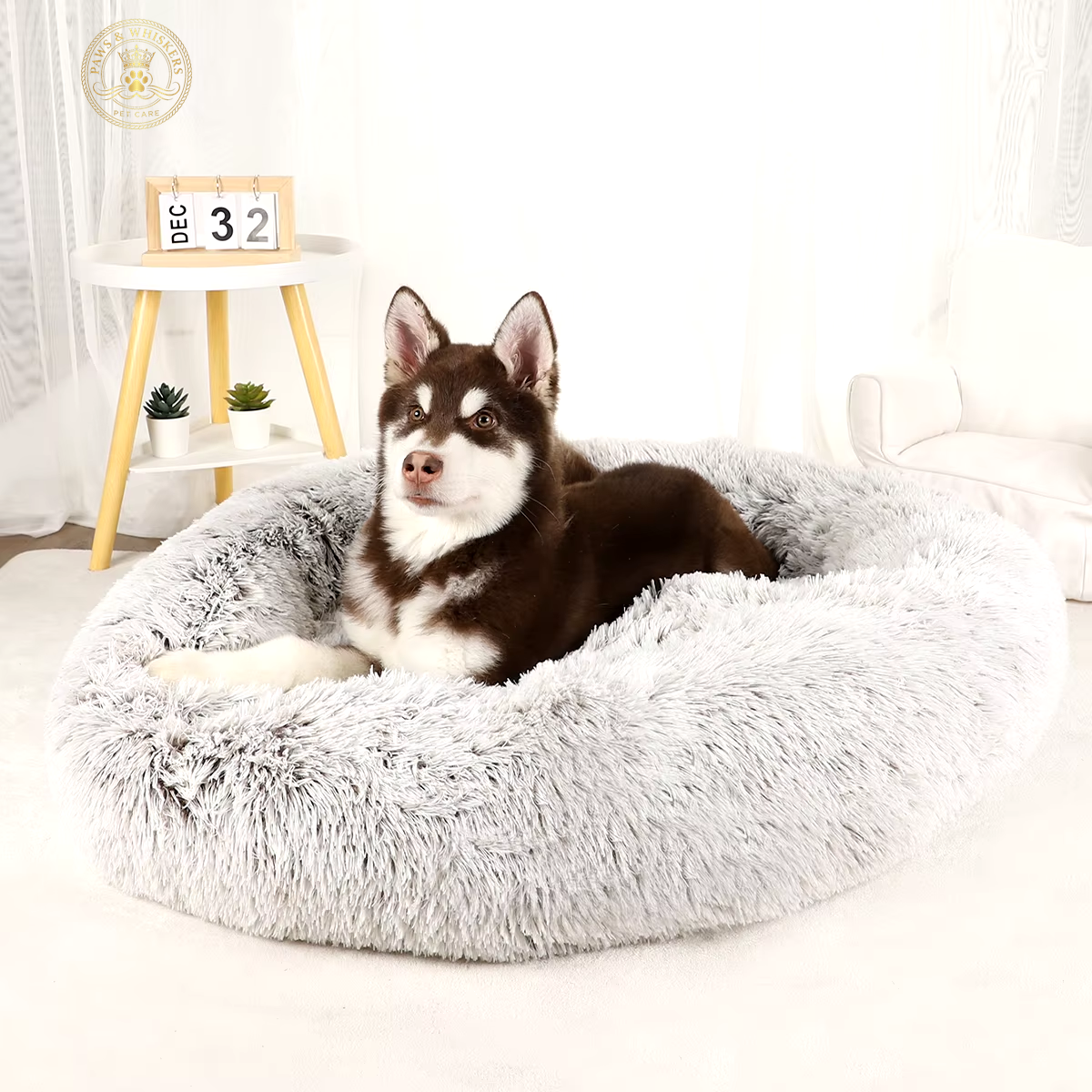 Plush Dog Bed Large Beds for Dogs Washable Medium Small Basket Accessorys Pet Furniture Fluffy Sofa Puppy Kennel Accessories Mat