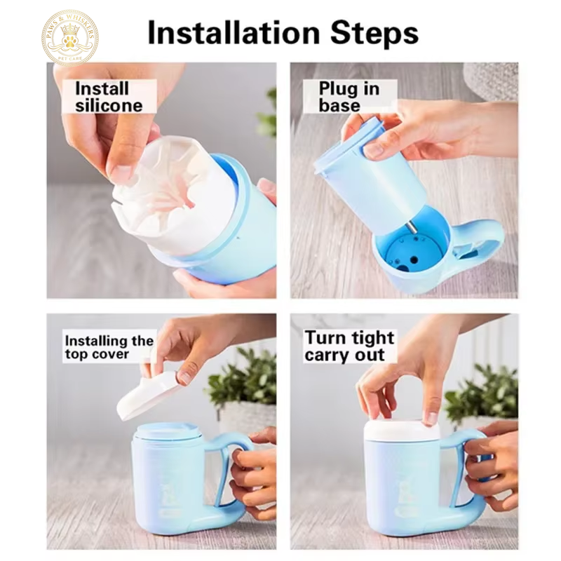 Outdoor Portable Pet Dog Paw Cleaner Cup Soft Silicone Foot Washer Clean Dog Paws One Click Manual Quick Feet Wash Cleaner