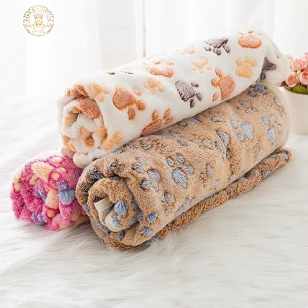 Soft Fluffy High Quality Pet Blanket Cute Cartoon Pattern Pet Mat Warm and Comfortable Blanket for Cat Dogs