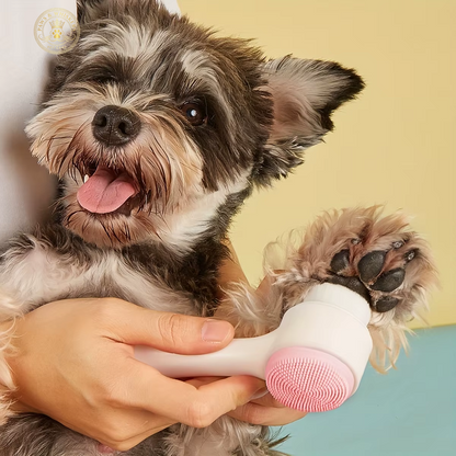 1Pc- Silicone Pet Paw Cleaner & Massage Brush - Dual-Sided Dog Grooming Tool for Healthy Coats and Claws