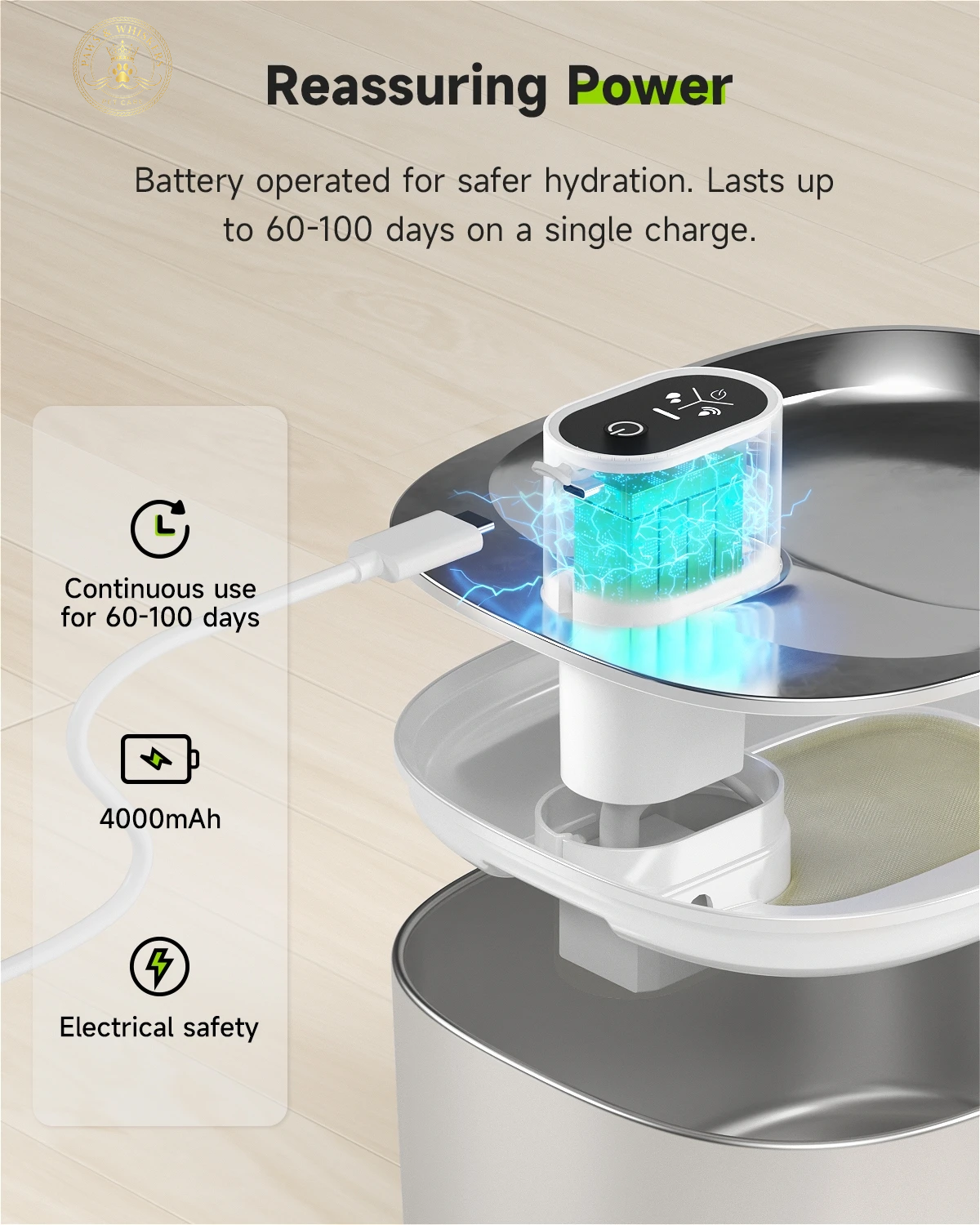APETDOLA 4L Wireless Cat Water Fountain Auto Sensor Drinking Fountain for Cats Dog Drinker Pet Water Dispenser Accessories