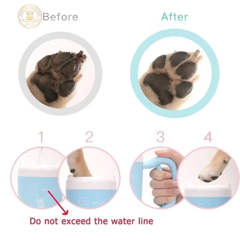 Outdoor Portable Pet Dog Paw Cleaner Cup Soft Silicone Foot Washer Clean Dog Paws One Click Manual Quick Feet Wash Cleaner