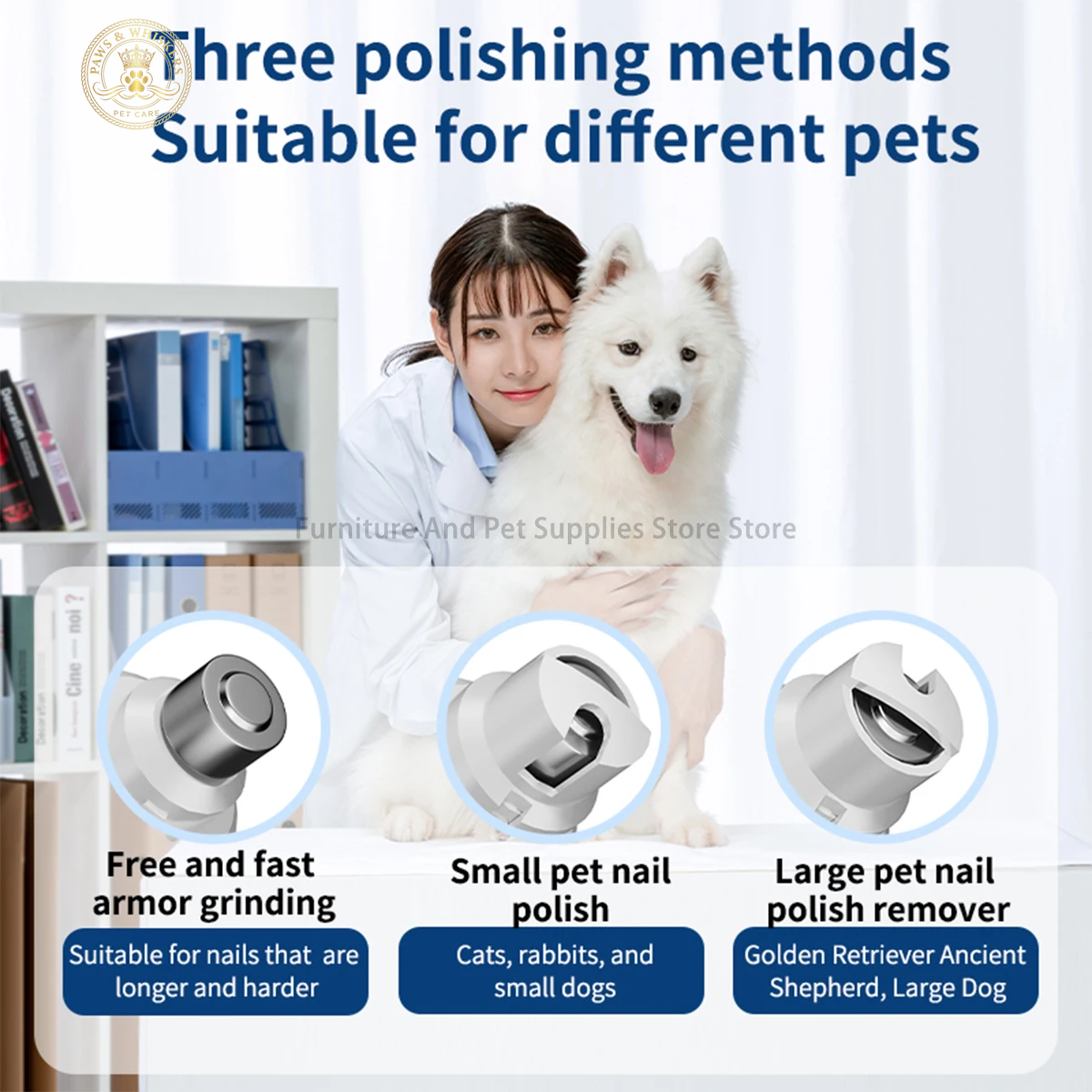 2-In-1 Pet Dog Paw Trimmer Cat Nail Clipper Pet Nail Grinder Dog Cat Hair Trimmer Dog Trimmer Dog Nail Grinder Paw Trimmer