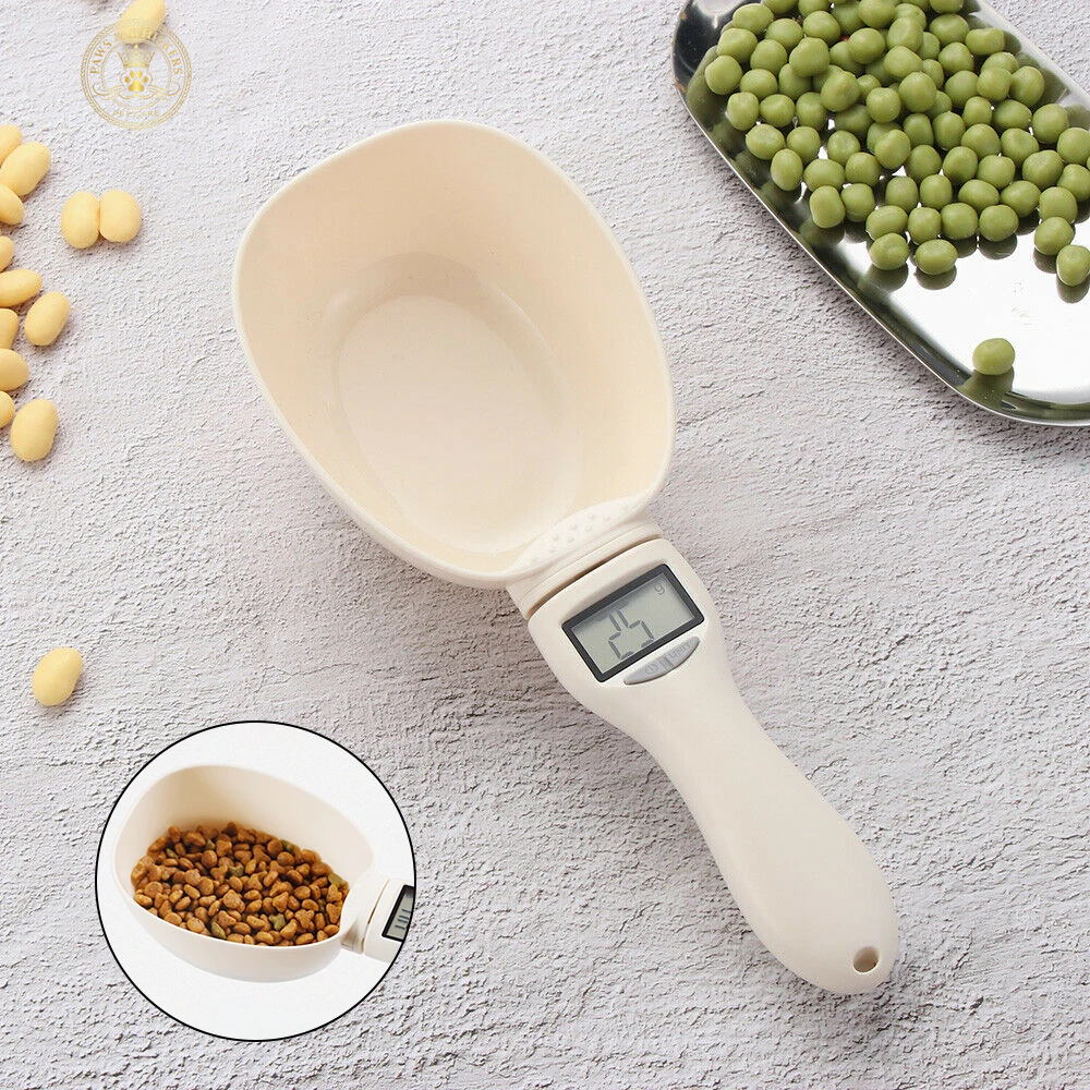 Pet Food Measuring Scoop Electronic Dog Cat Food Measuring Cup Digital Spoon Scale Kitchen Food Scale with LED Display